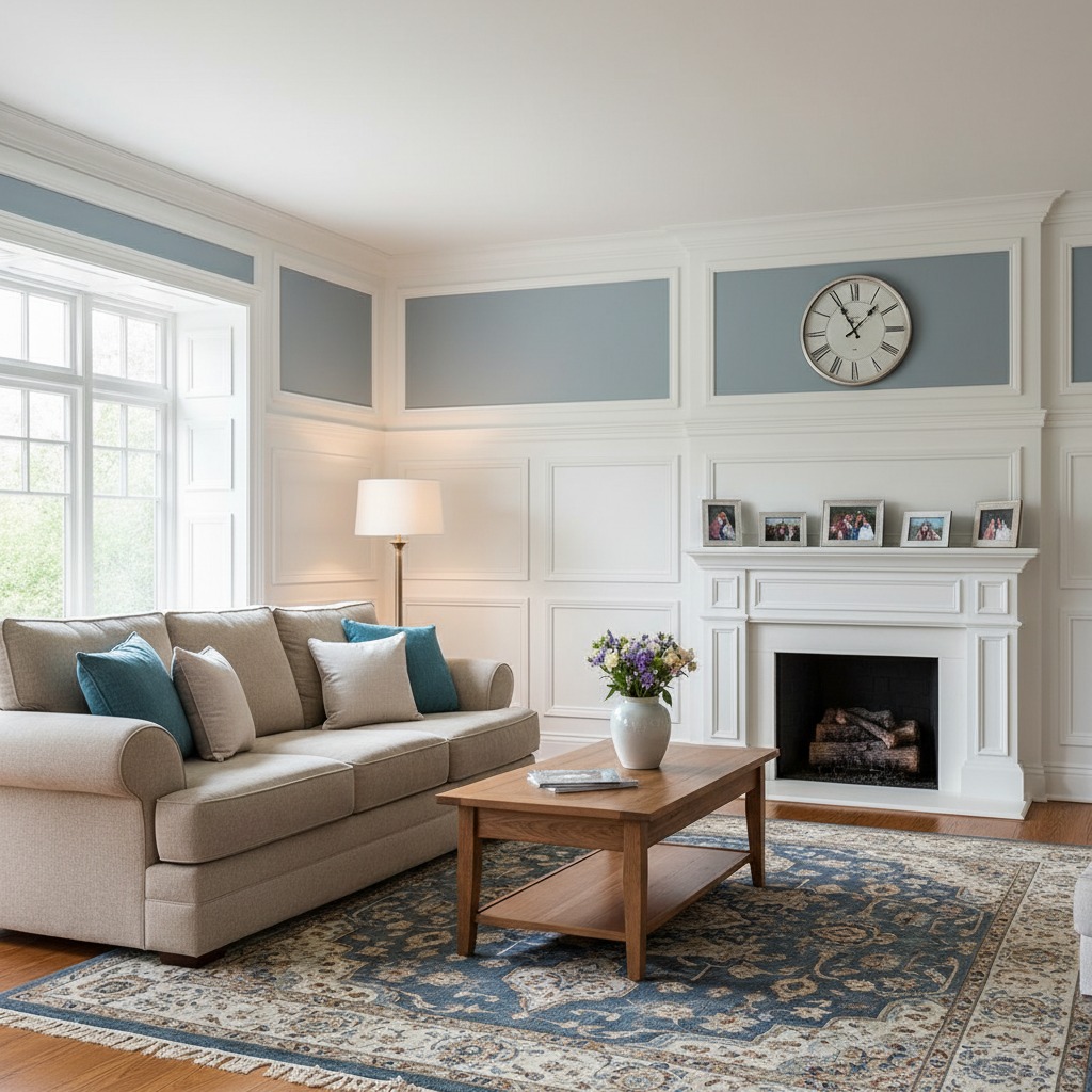 feature wall design with decorative paneling central florida interior